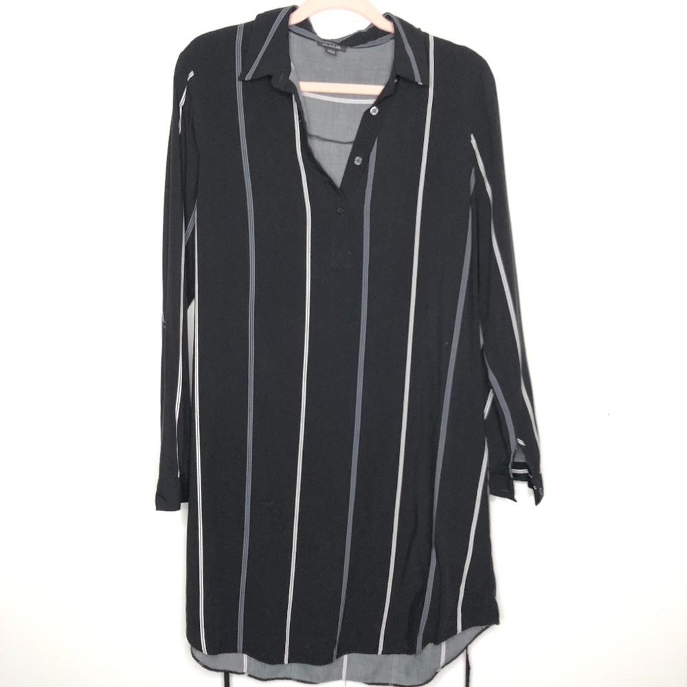🌵 A.N.A STRIPED BLACK & WHITE SHIRT DRESS SIZE M